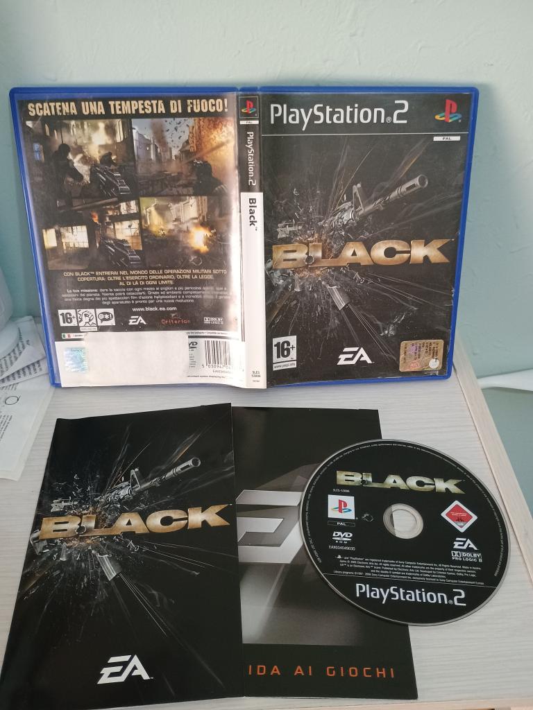 Black-Ps2-Play Station 2-Pal