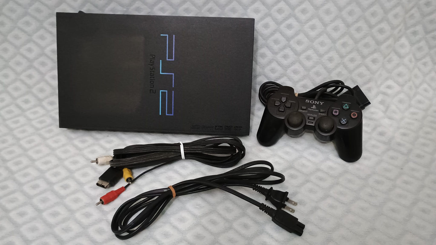 Play Station 2-Ps2-Console-Black Midnight-Ntsc-Jap