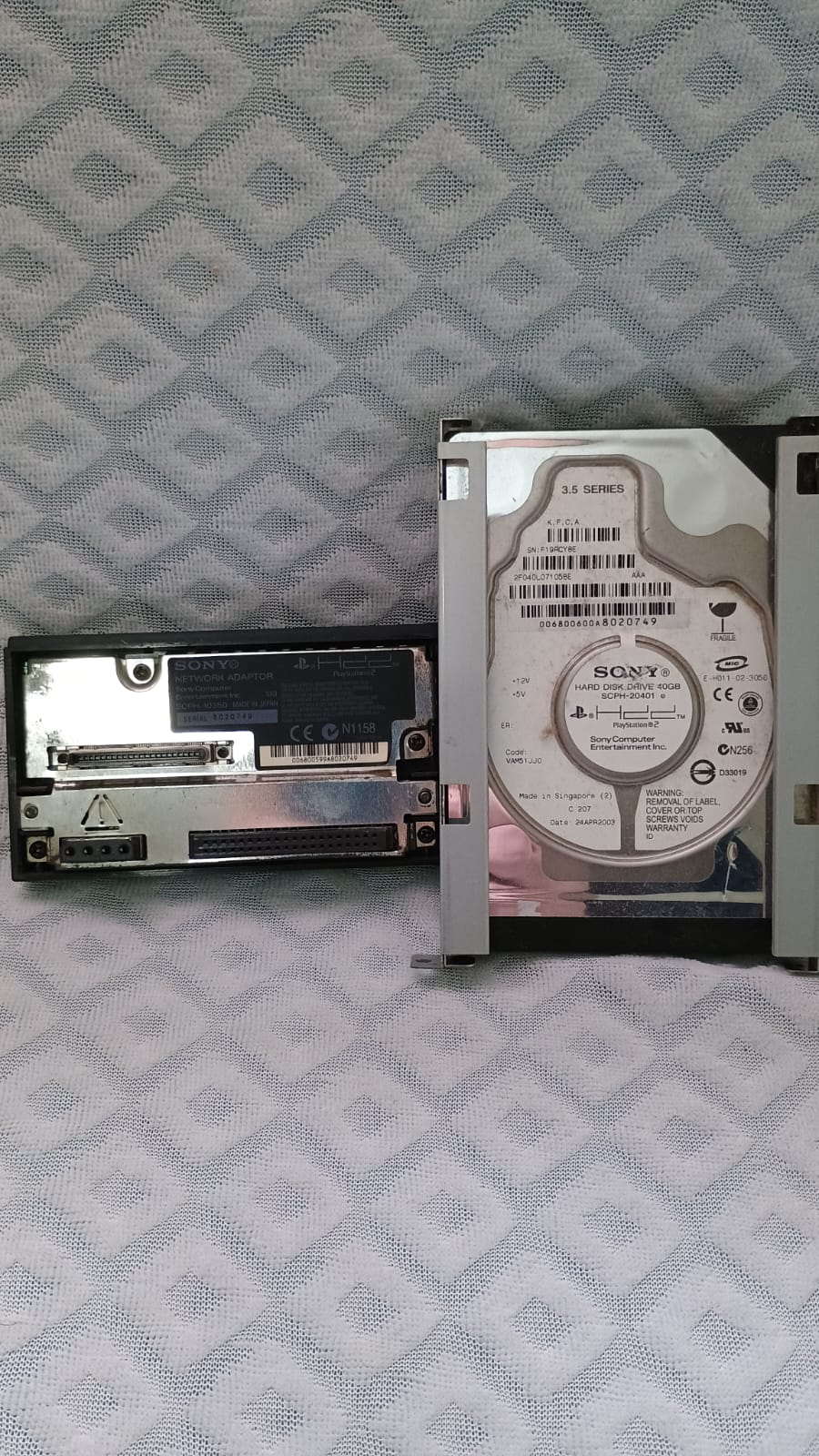 Hdd-Network-Adaptator+Hard Disk 40 Gb-Sony-Ps2-Play Station 2-Fat