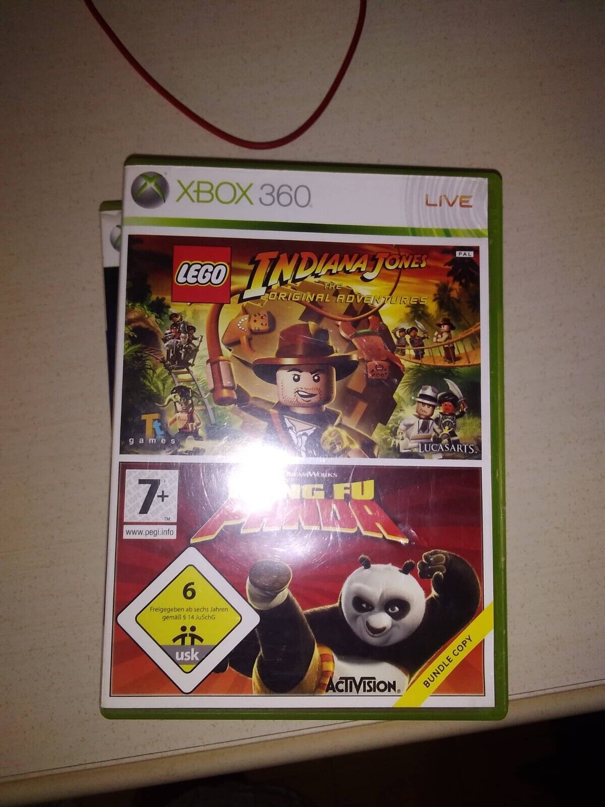 indiana jones-kung fu panda-xbox 360-pal