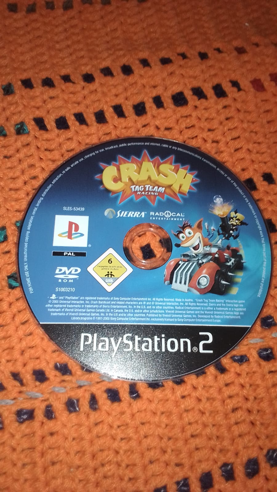 Crash Tag Team Racing-Ps2-Play Station 2-Pal-Solo Disco