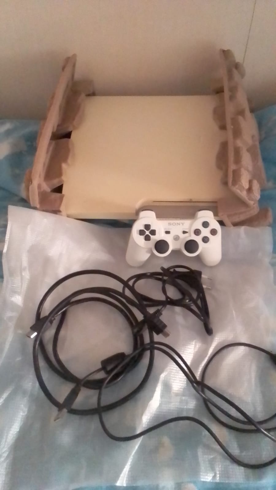 Play Station 3-Ps3-Slim-Boxed-boxata-White-Bianco