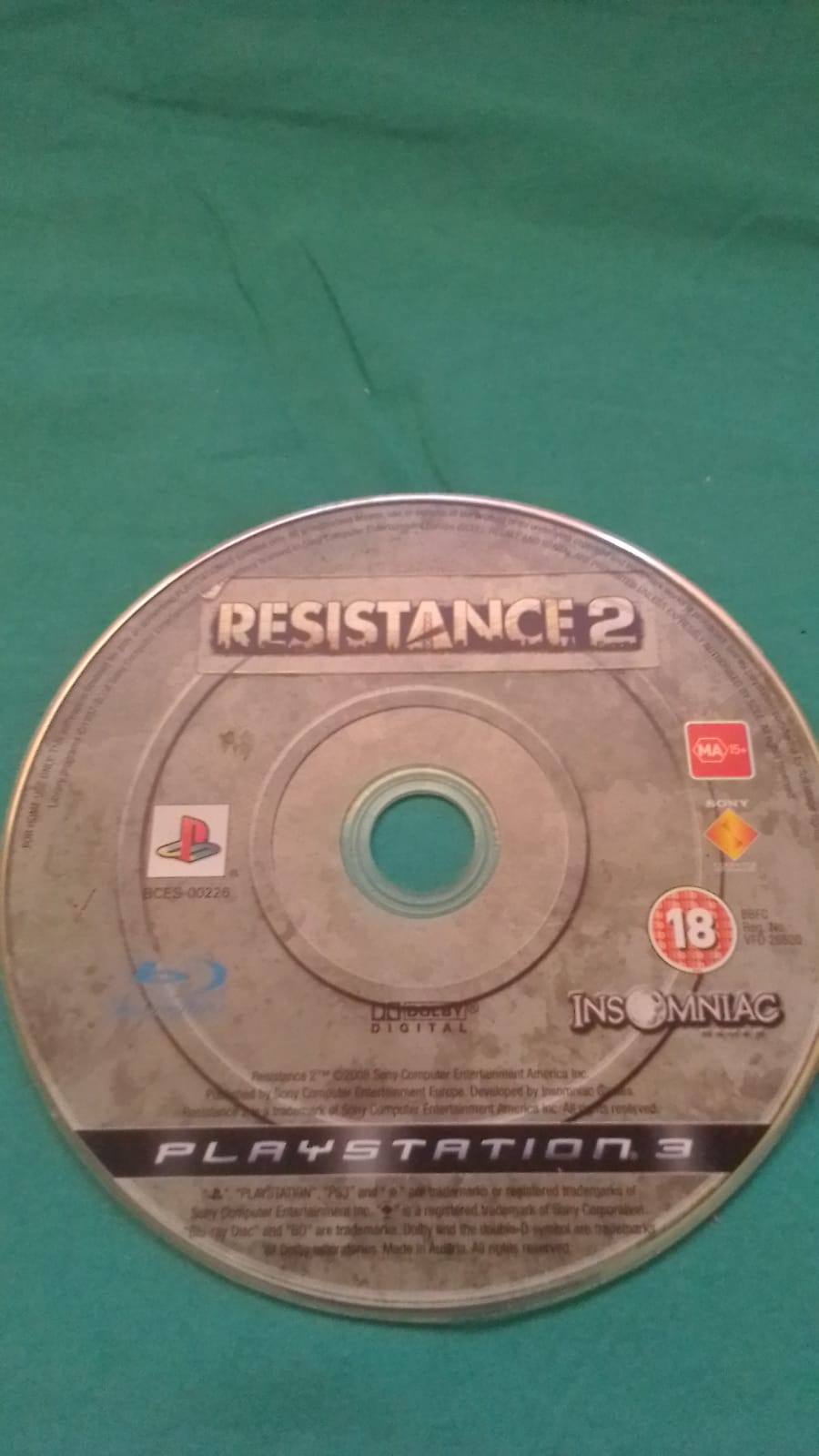 Resistance 2-Ps3-Solo disco