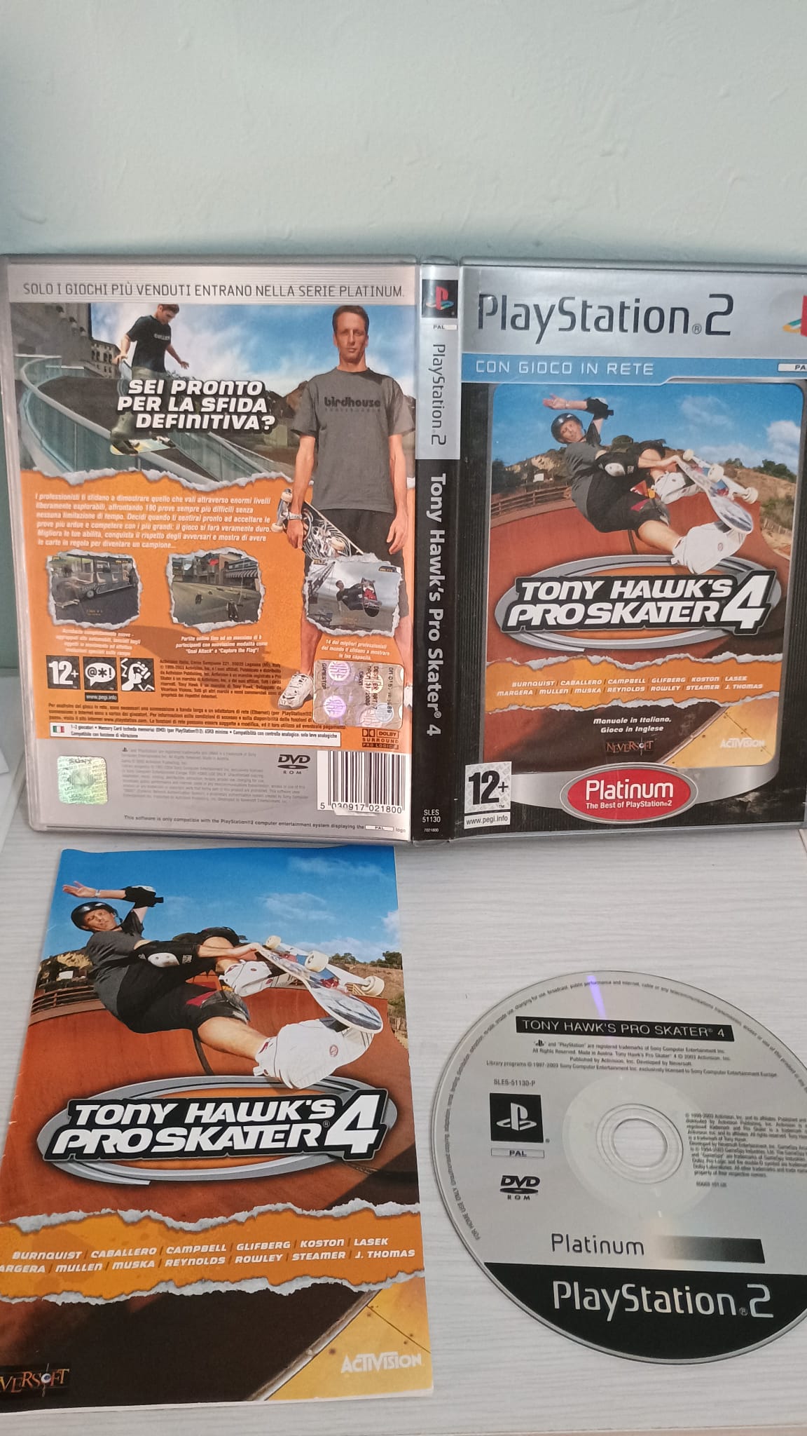Tony Hawk's Pro Skater 4-Ps2-Play Station 2-Pal