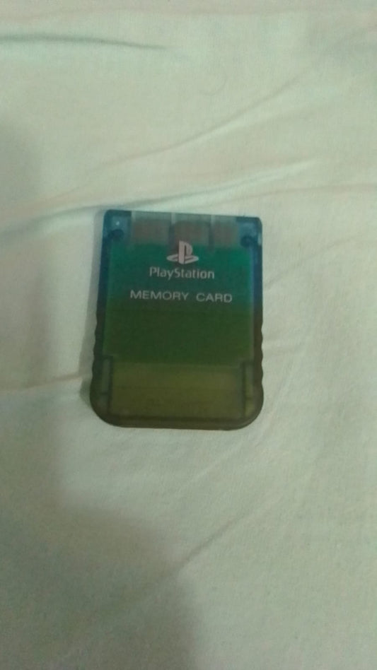 Memory Card-Ps1-Play Station-blu/verde