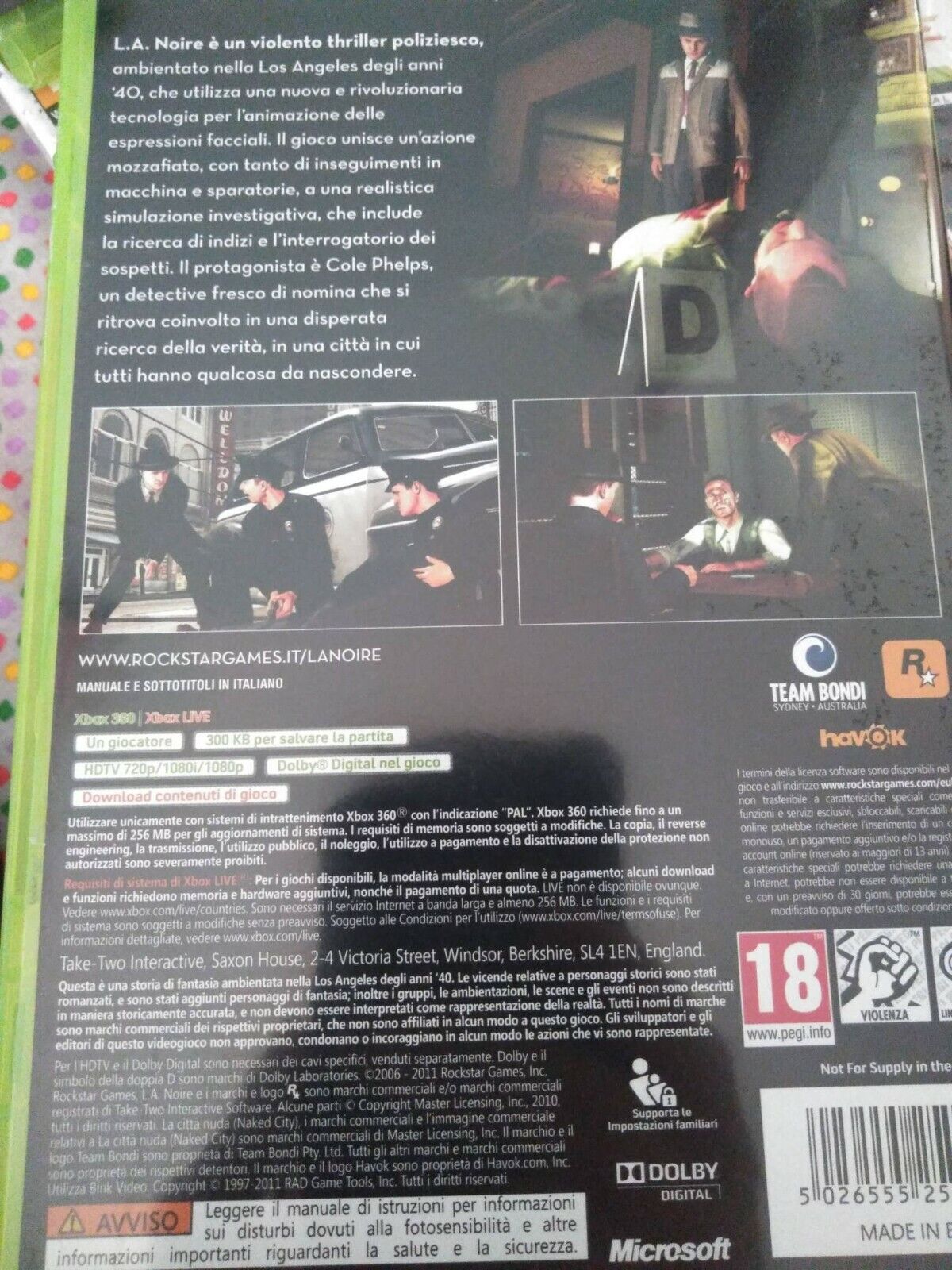 L.A Noire-Xbox 360