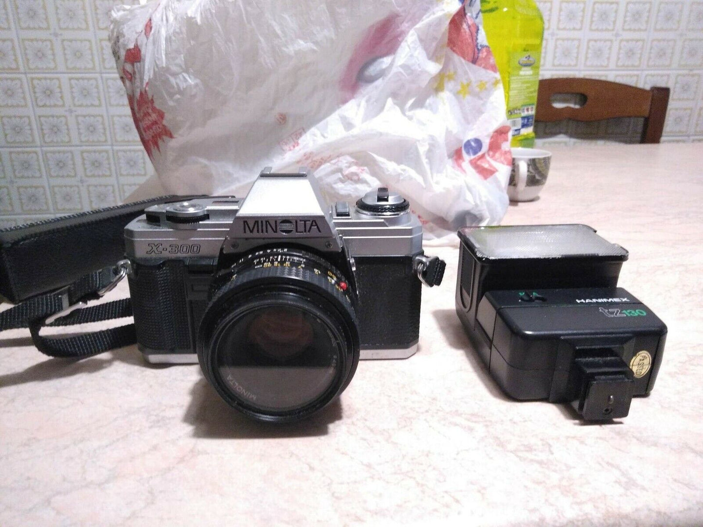 Macchina Fotografica Analogica-Minolta X 300+ auto winder+flash